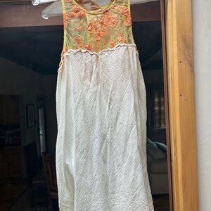 Free People tank top with sequin and flower embellishment